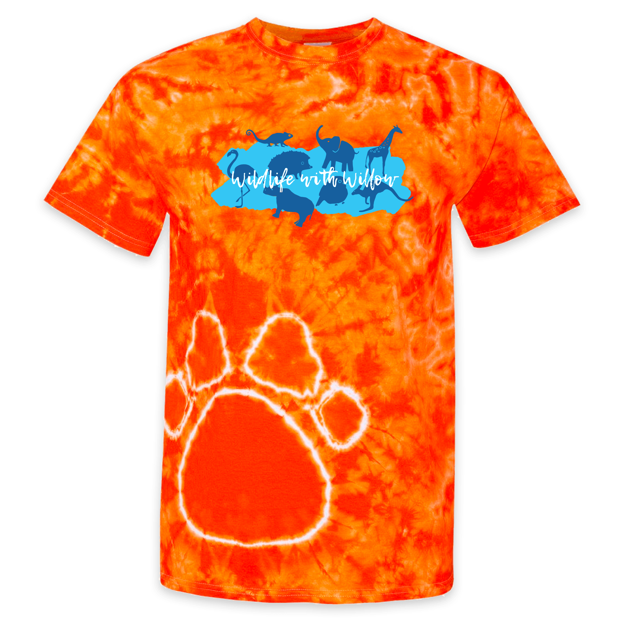 Tie dye clearance paw print shirt