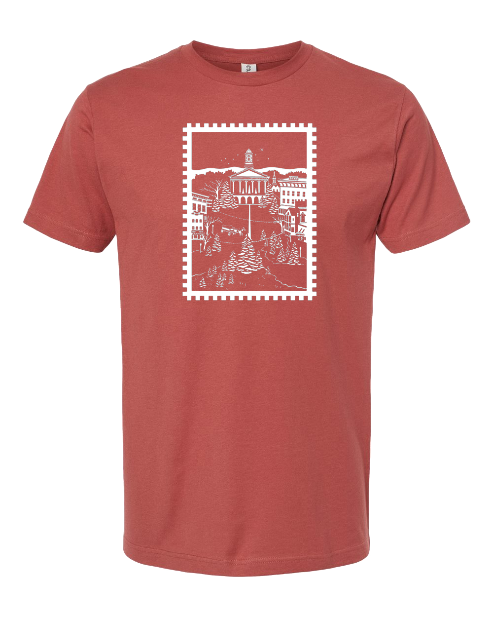 Christmas in Montrose T-Shirt - Postage Stamp Design