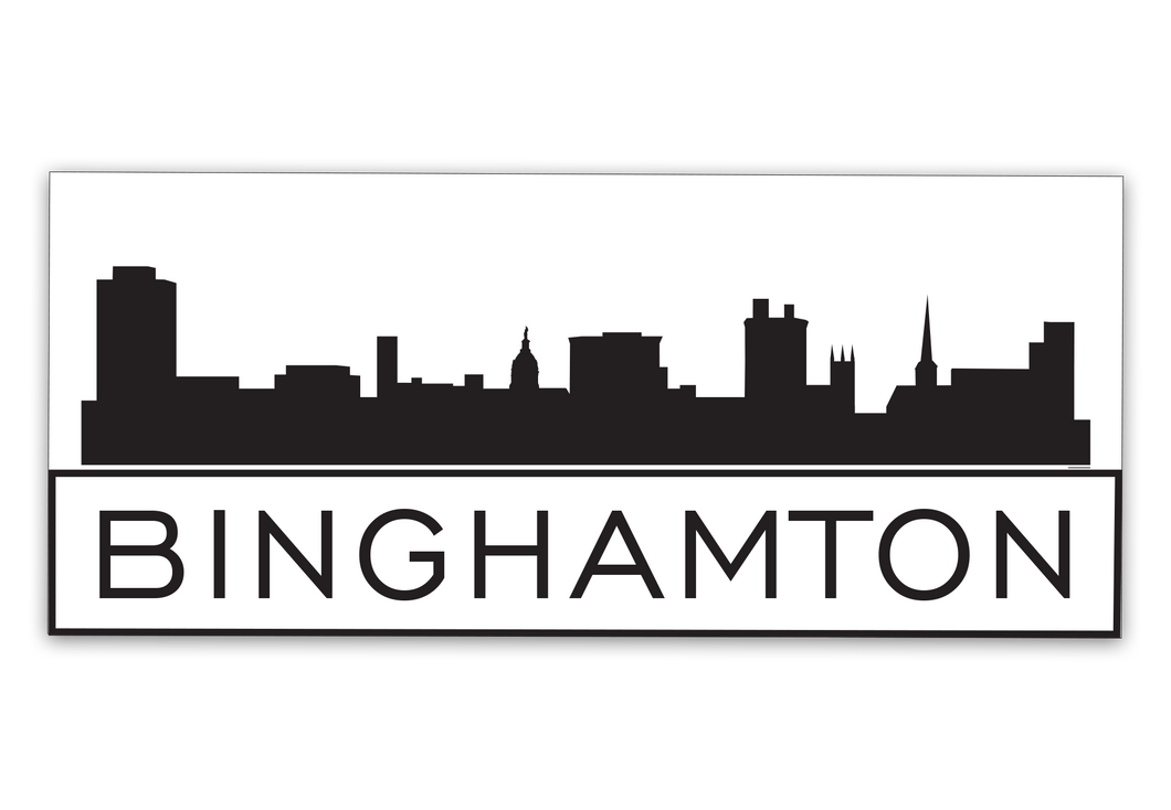 Binghamton Skyline Car Magnet