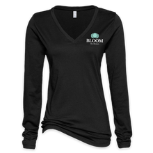 Load image into Gallery viewer, BLOOM Ladies Long Sleeve V Neck Tee
