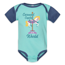 Load image into Gallery viewer, Carousel Capital of the World Onesie
