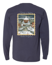 Load image into Gallery viewer, Christmas in Montrose Long Sleeve T-shirt - Painting Design on Back of T-shirt
