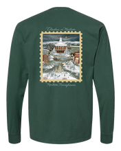 Load image into Gallery viewer, Christmas in Montrose Long Sleeve T-shirt - Painting Design on Back of T-shirt
