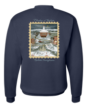 Load image into Gallery viewer, Christmas in Montrose Crewneck Sweatshirt - Painting Design on Back of Sweatshirt
