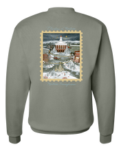 Load image into Gallery viewer, Christmas in Montrose Crewneck Sweatshirt - Painting Design on Back of Sweatshirt
