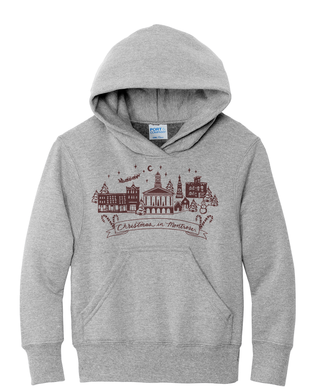 Christmas in Montrose Youth Hoodie - Skyline Design