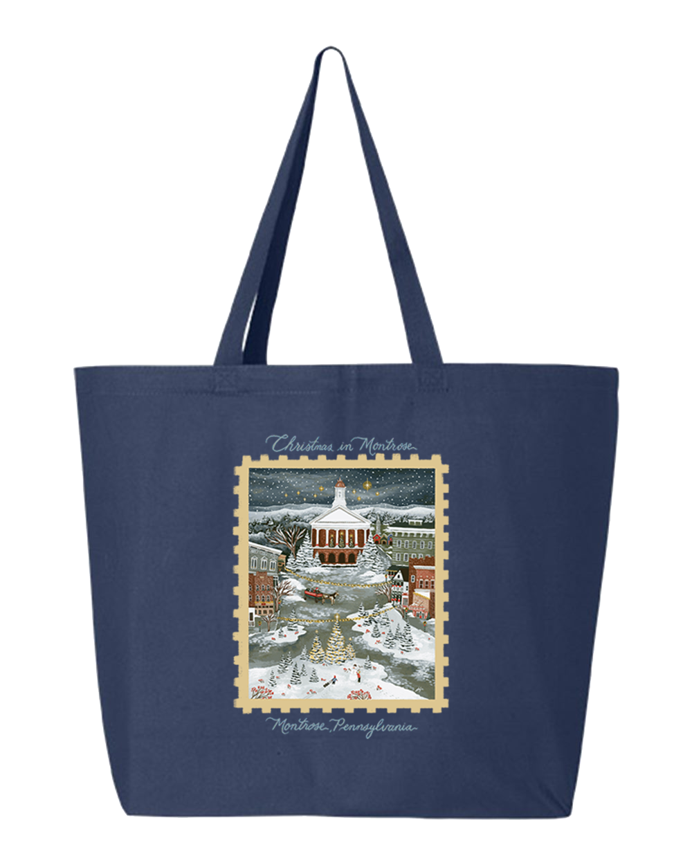 Christmas in Montrose Tote - Painting Design