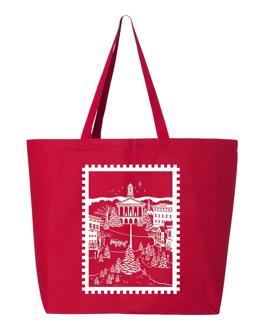 Christmas in Montrose Tote - Postage Stamp Design