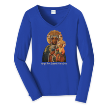 Load image into Gallery viewer, Angel Peer Support Ministries - Ladies Long Sleeve Vneck, Full Front
