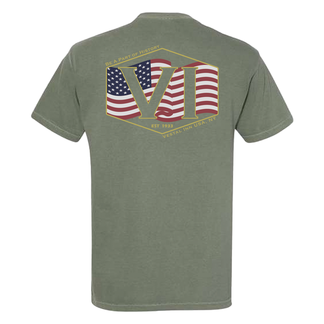 Vestal Inn USA Tshirt - Moss