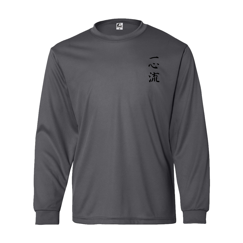 Irondequoit Martial Arts Youth Long Sleeve Performance Tee - Graphite