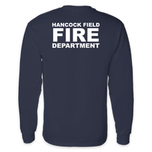 Load image into Gallery viewer, ON DUTY- Hancock Fire Department Long Sleeve Tee (White Logo w/back)
