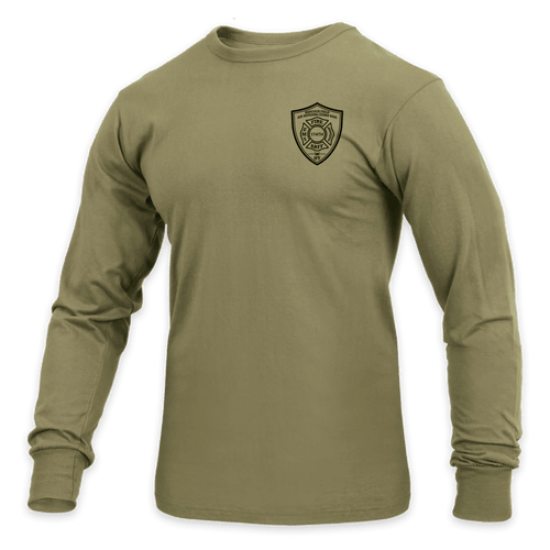 ON DUTY- Hancock Fire Department Long Sleeve T-Shirt (Blue Logo w/back –  Muckles Ink