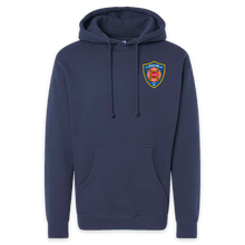 Load image into Gallery viewer, LEISURE WEAR- Hancock Fire Department Hooded Sweatshirt (Full Color Logo w/back)
